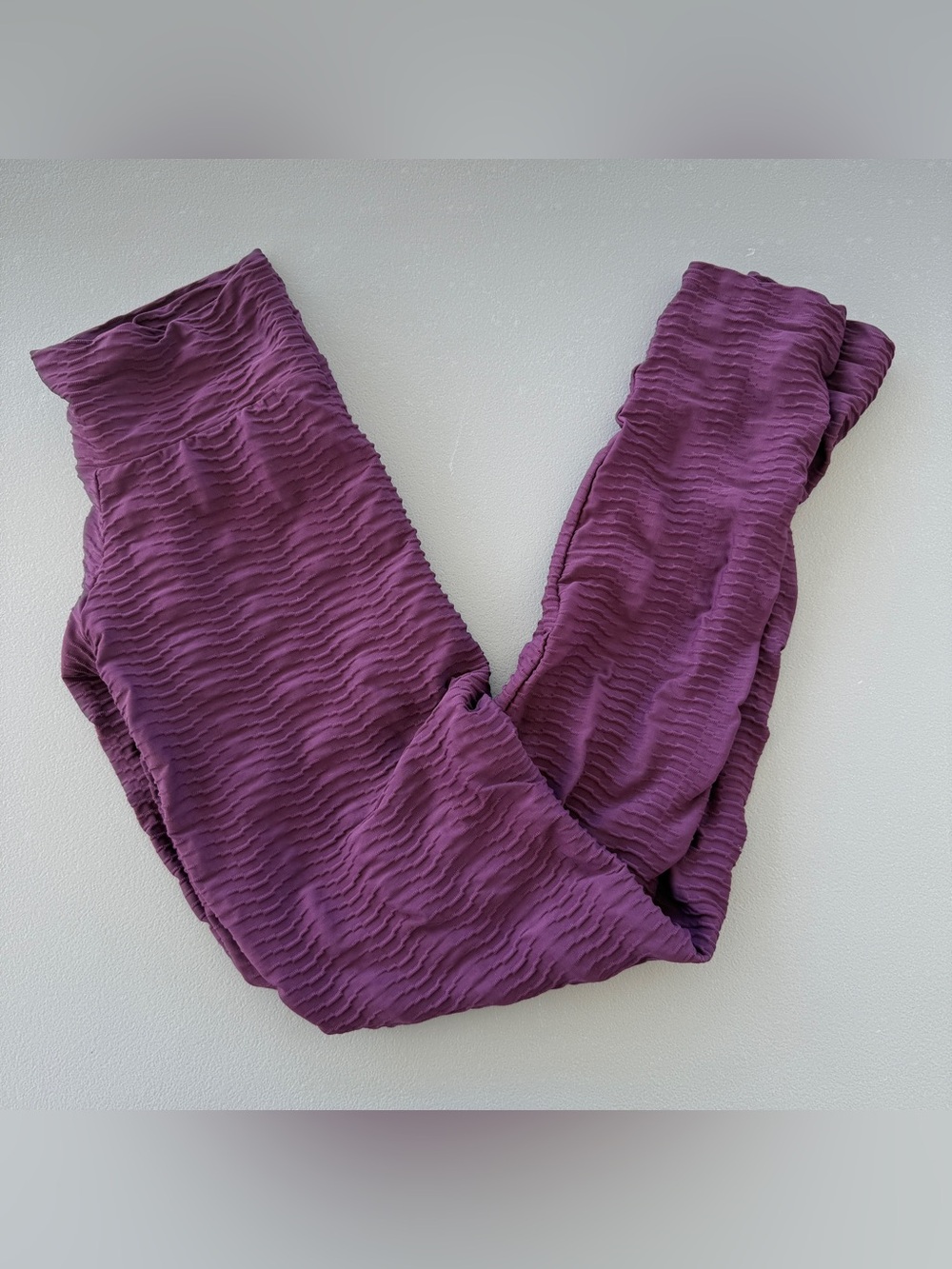 Booty by Brabants One Size Purple Brazilian Textured Croco Athletic Leggings